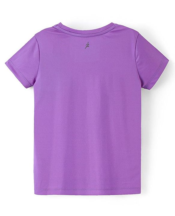 Pine Active Skin Friendly & Breathable Half Sleeves Sportswear T-Shirt - Purple
