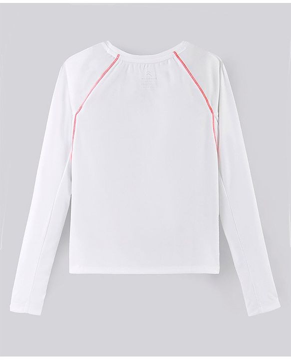 Pine Active Skin Friendly & Breathable Full Sleeves Sportswear T-Shirt - White