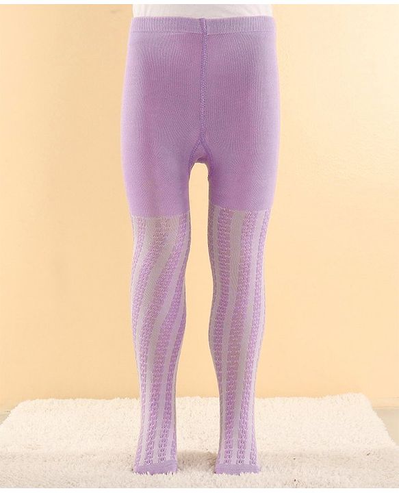 Cutewalk by Babyhug Anti Bacterial Footed  Tights Solid - Lavender