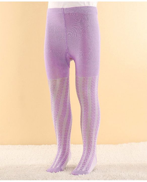 Cutewalk by Babyhug Anti Bacterial Footed  Tights Solid - Lavender
