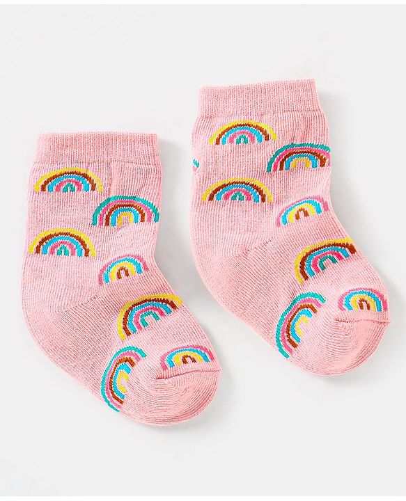 Cute Walk by Babyhug Cotton Non Terry Anti Bacterial Ankle Length Socks Unicorn Design Pack of 5 - Multicolour
