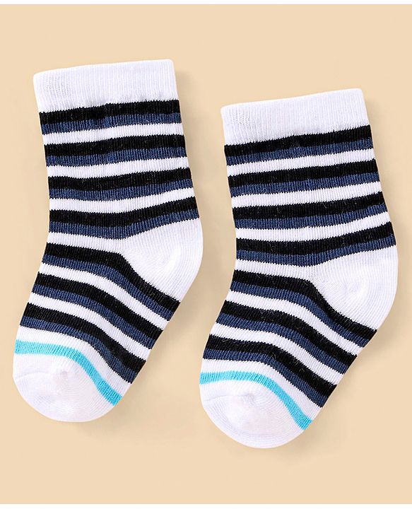 Cutewalk By Babyhug Anti Bacterial Ankle Length Socks Stripes Design Pack Of 5- Multicolor