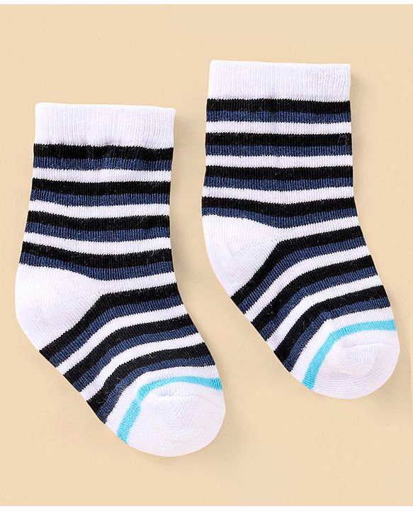 Cutewalk By Babyhug Anti Bacterial Ankle Length Socks Stripes Design Pack Of 5- Multicolor
