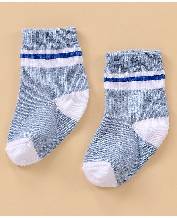 Cutewalk By Babyhug Anti Bacterial Ankle Length Socks Stripes & Whale Design Pack Of 5- Multicolor