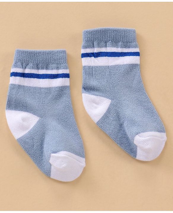 Cutewalk By Babyhug Anti Bacterial Ankle Length Socks Stripes & Whale Design Pack Of 5- Multicolor