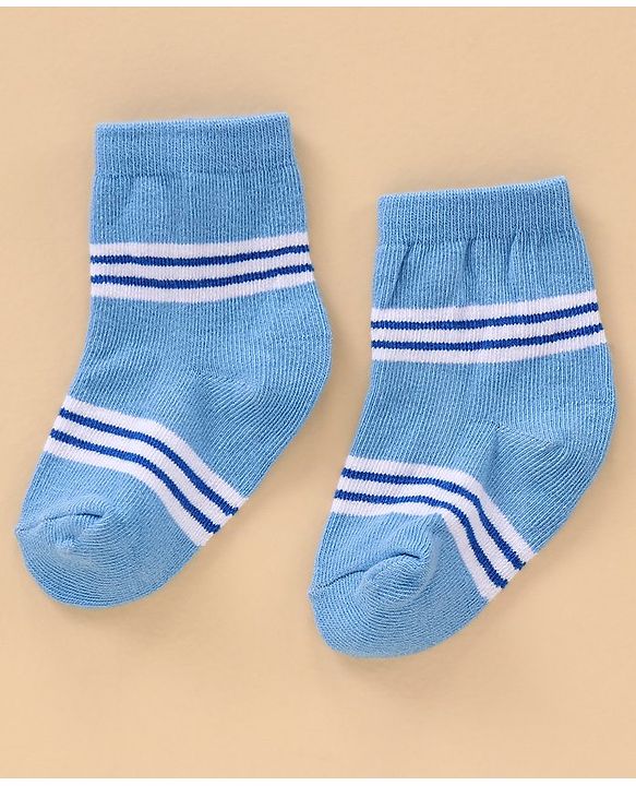 Cutewalk By Babyhug Anti Bacterial Ankle Length Socks Stripes & Whale Design Pack Of 5- Multicolor