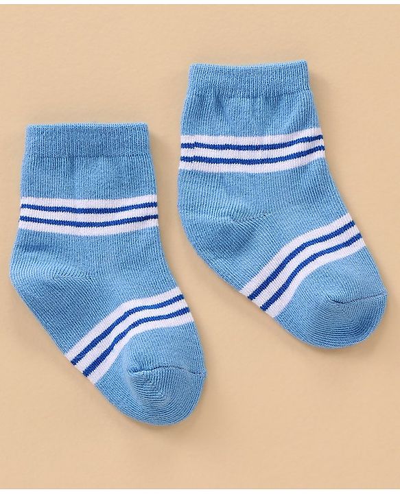 Cutewalk By Babyhug Anti Bacterial Ankle Length Socks Stripes & Whale Design Pack Of 5- Multicolor