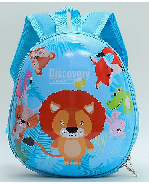 Babyhug Animal Print Fashion Backpacks - Blue