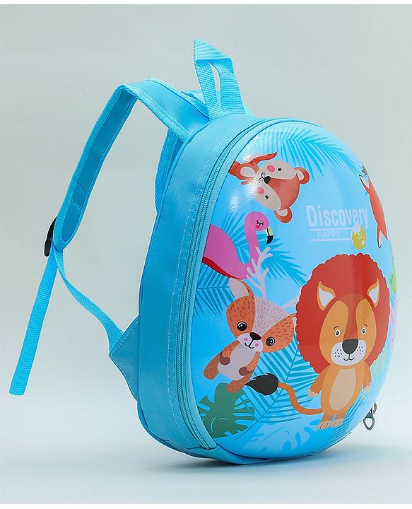 Babyhug Animal Print Fashion Backpacks - Blue