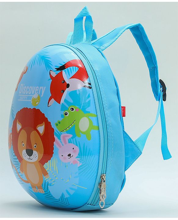 Babyhug Animal Print Fashion Backpacks - Blue