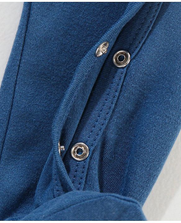 Babyhug Cotton Full Sleeves Sleep Suit Rabbit Printed - Blue