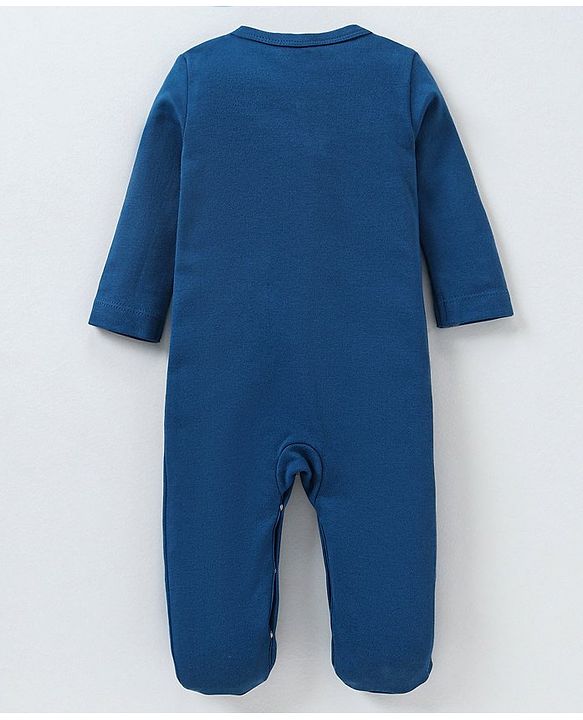 Babyhug Full Sleeves Sleep Suit Striped Pack of 2 - Blue