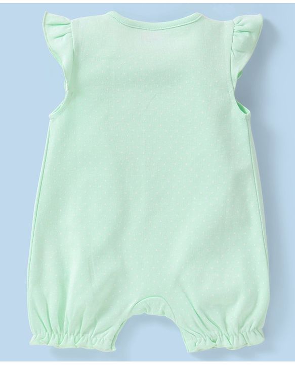Babyhug 100% Cotton Half Sleeves Romper Ducky Print Pack of 2 - Yellow & Green