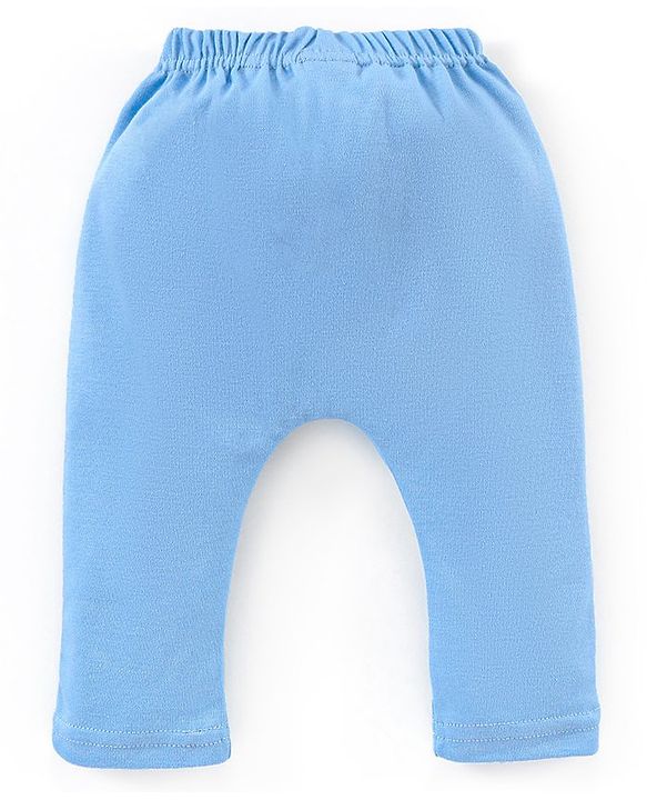 Babyhug Full Length Bear & stripe Print Diaper Leggings Pack of 3 - Blue & Orange