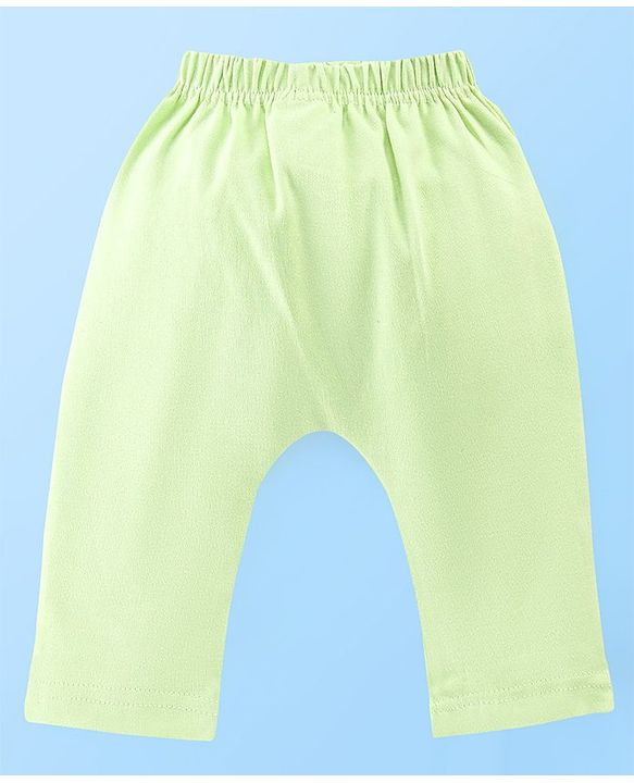 Babyhug Cotton Full Length Diaper Leggings Heart & Popsicle Print Pack Of 3- Green Pink & White