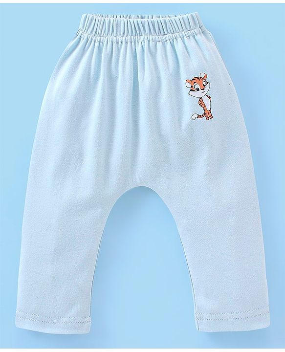 Babyhug Cotton Full Length Tiger Print Diaper Leggings  Pack of 3 - Pink Green & Blue