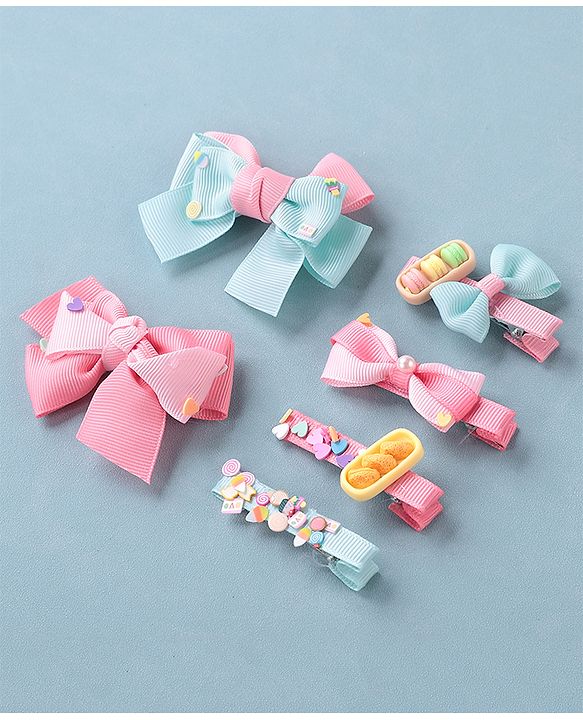 Babyhug Bow & Butterfly Clips Pack of 6 - Multicolor