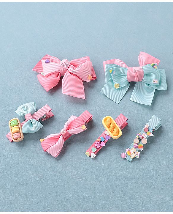 Babyhug Bow & Butterfly Clips Pack of 6 - Multicolor
