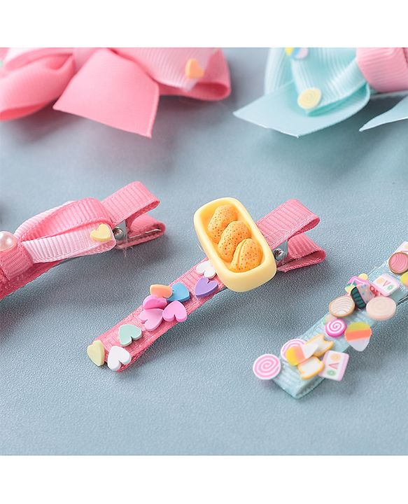 Babyhug Bow & Butterfly Clips Pack of 6 - Multicolor