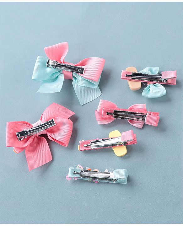Babyhug Bow & Butterfly Clips Pack of 6 - Multicolor