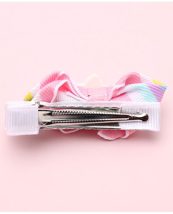 Babyhug Free Size Hair Clips Bow Design Pack of 6- Multicolor
