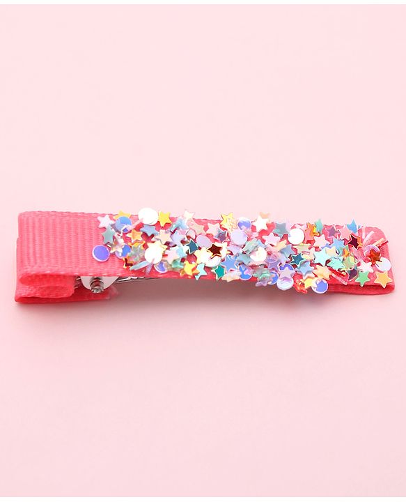 Babyhug Free Size Hair Clips Bow Design Pack of 6- Multicolor