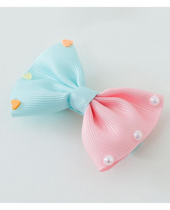 Babyhug Free Size Hair Clips Bow Design Pack of 6- Multicolor
