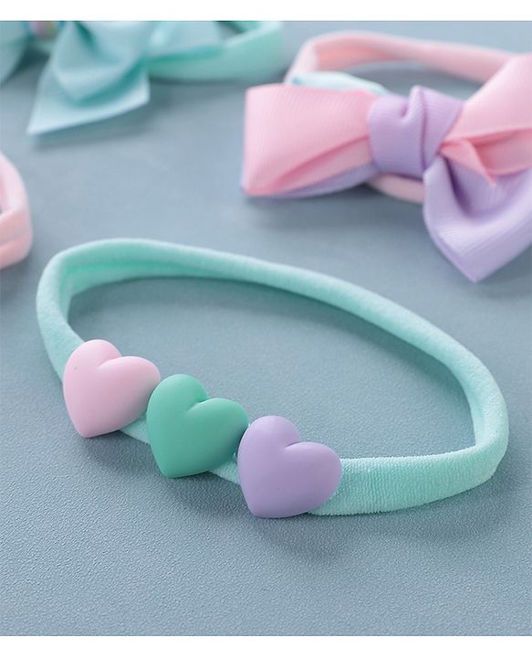 Babyhug Free Size Headbands Pack of 4 - Blue & Multicolor