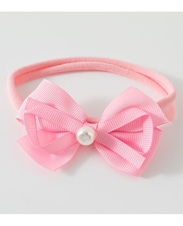 Babyhug Free Size Headbands with Bow Pack of 4 - Multicolor