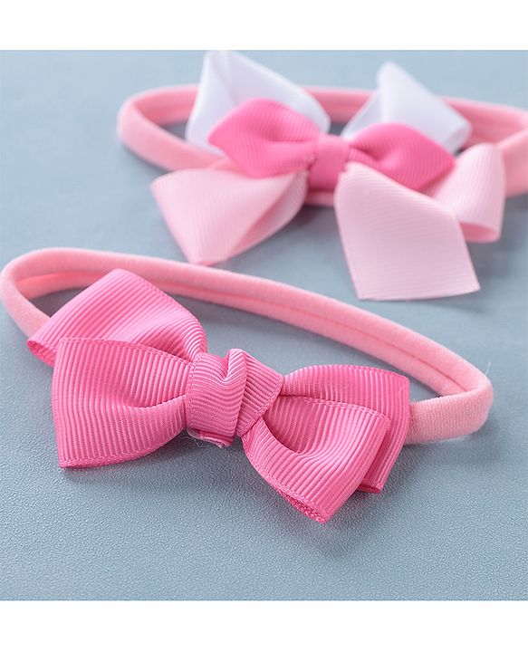 Babyhug Free Size Headbands With Bow Detailing Pack of 4- Multicolor