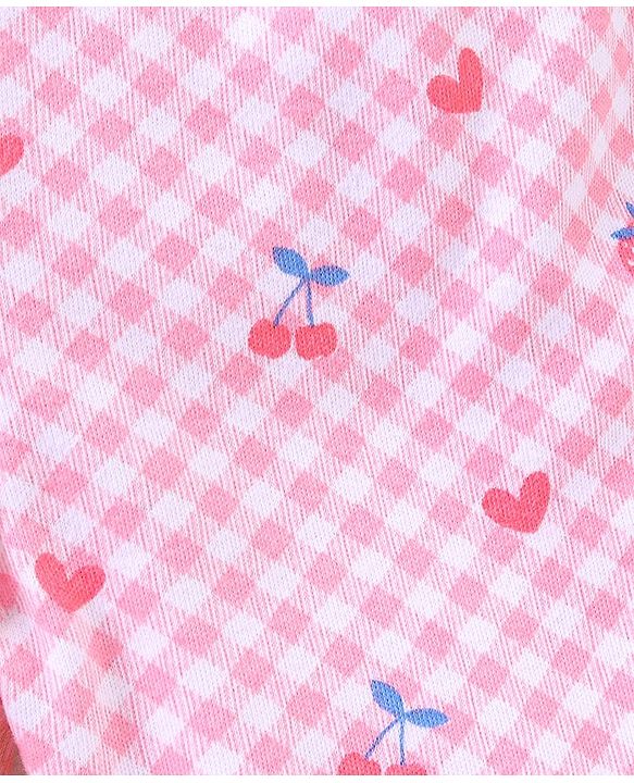 Babyhug Cotton Full Length Bootie Pants Floral Print Pack Of 3- Blue & Pink