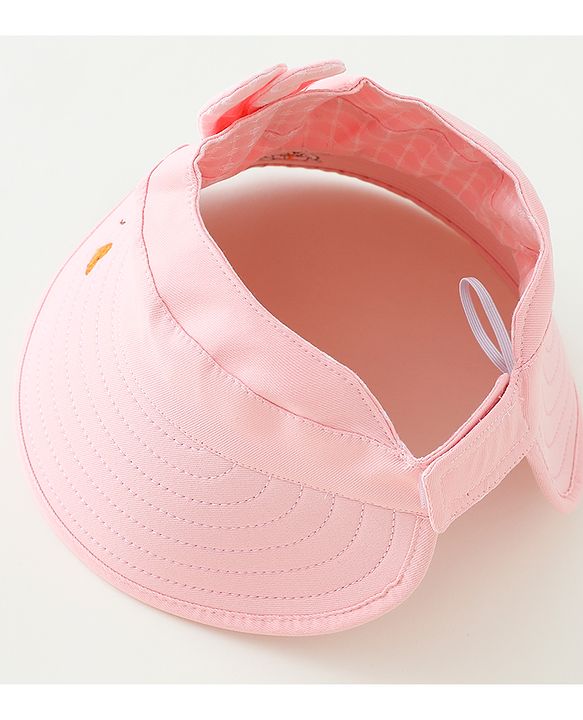 Babyhug Free Size Bucket Hat Text Embroidered & Ear Applique - Pink