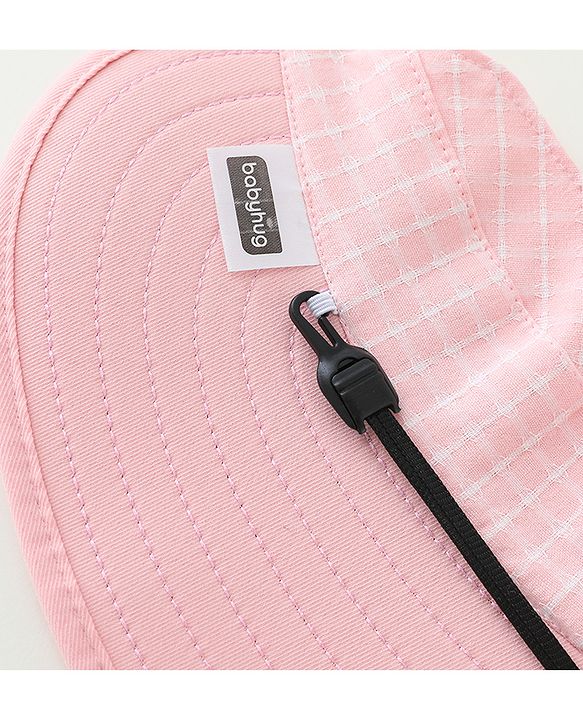 Babyhug Free Size Bucket Hat Text Embroidered & Ear Applique - Pink