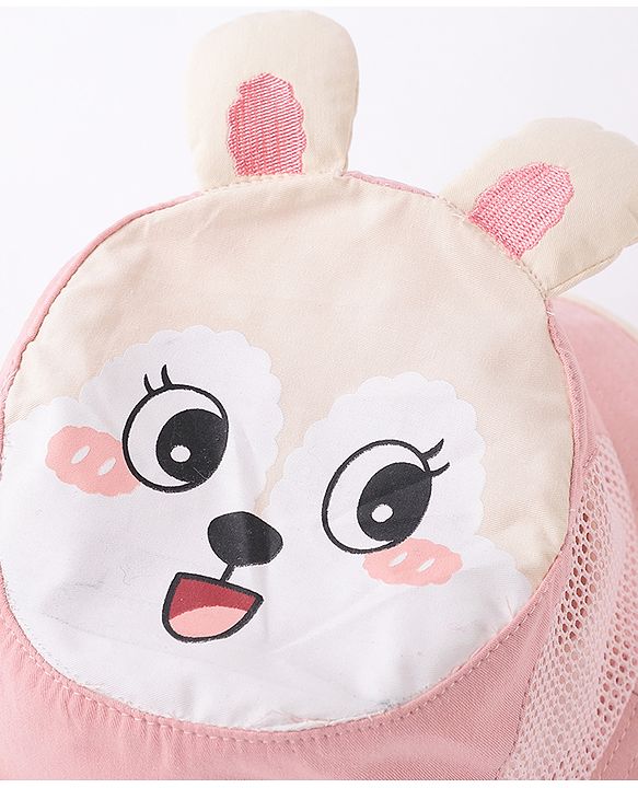 Babyhug Free Size Bucket Hat Bunny Print & Ear Applique - Pink