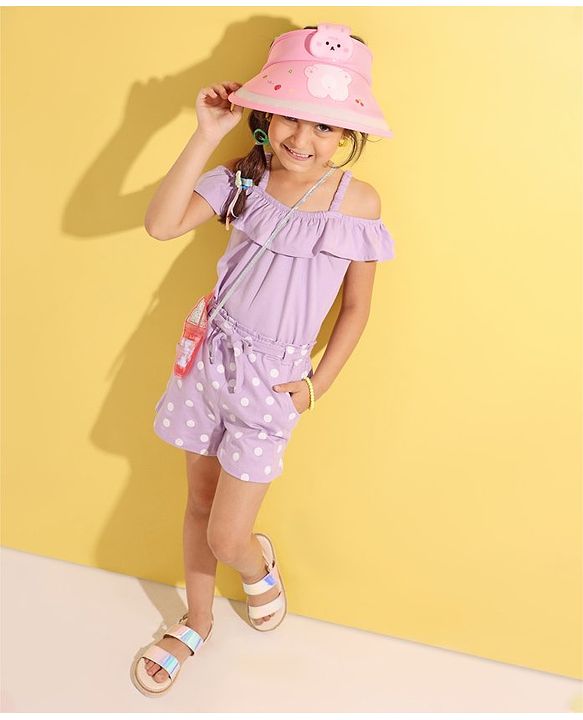 Babyhug Free Size Bucket Hat Bunny Applique - Pink