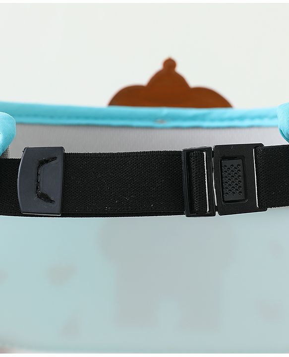 Babyhug Free Size Bucket Hat Teddy Applique - Light Blue