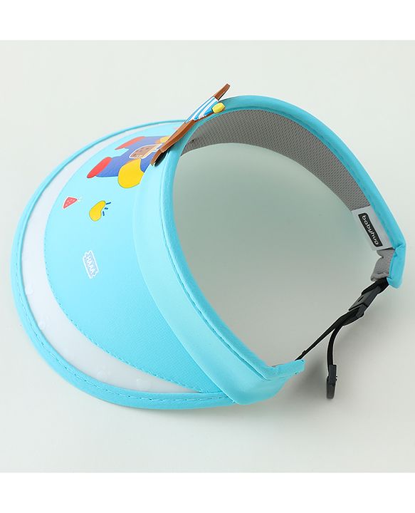 Babyhug Free Size Bucket Hat Teddy Applique - Light Blue
