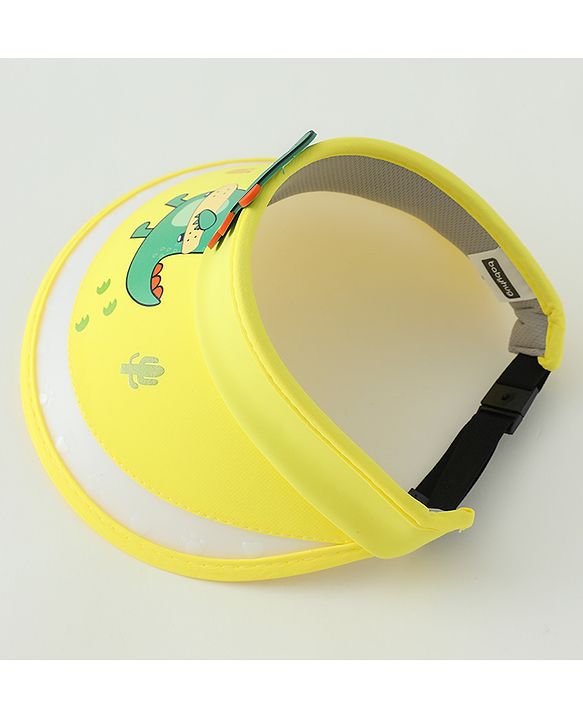 Babyhug Free Size Bucket Hat Dino Applique - Yellow