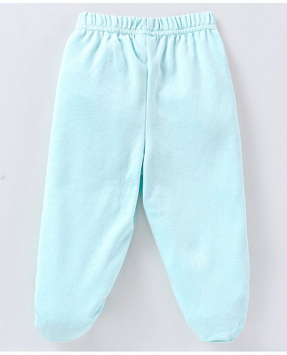 Babyhug Cotton Knit Footed Length Bootie Leggings Striped & Teddy Print Pack of 3 - Multicolour