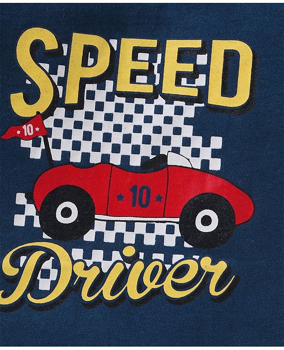 Babyhug Cotton Half Sleeves T-Shirt Car Print Pack of 3 - Yellow Blue