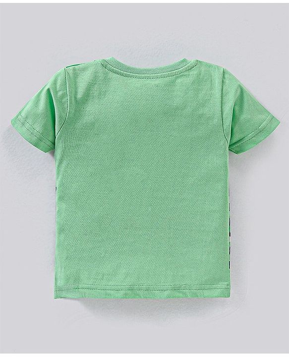 Babyhug Cotton Half Sleeves T-Shirt Stripes & Shark Print Pack of 3 - Blue Green