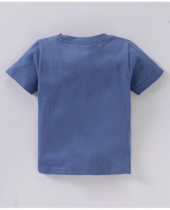 Babyhug Cotton Half Sleeves T-Shirt Stripes & Shark Print Pack of 3 - Blue Green