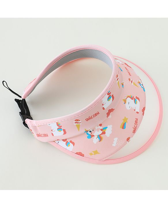 Babyhug Free Size Baseball Cap Unicorn Print - Pink
