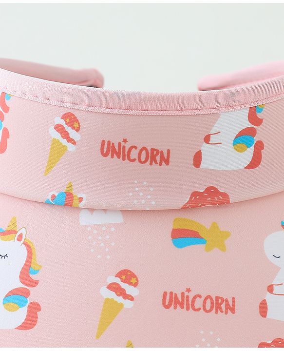 Babyhug Free Size Baseball Cap Unicorn Print - Pink