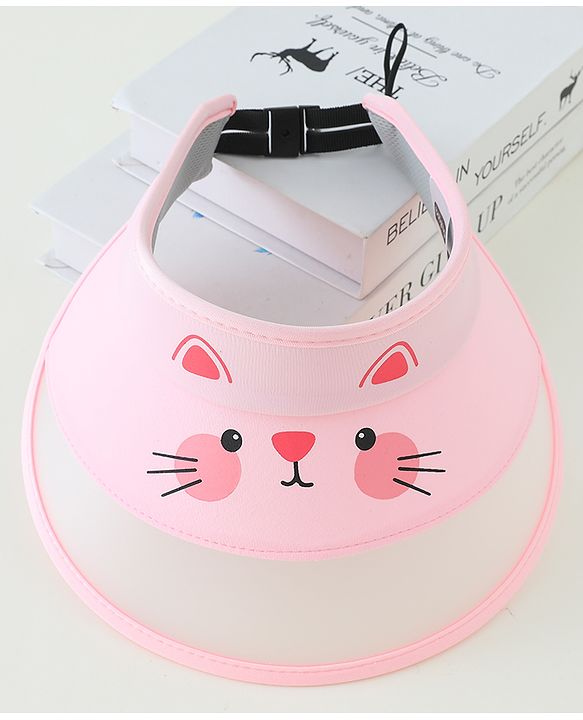 Babyhug Free Size Baseball Cap Kitty Print - Pink