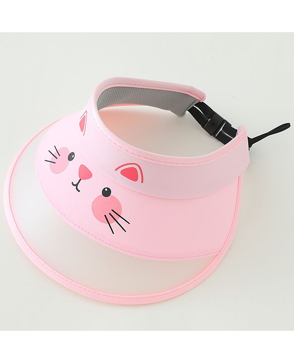 Babyhug Free Size Baseball Cap Kitty Print - Pink