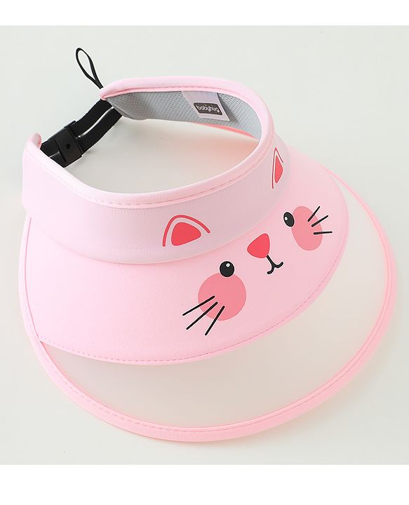 Babyhug Free Size Baseball Cap Kitty Print - Pink