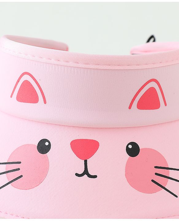 Babyhug Free Size Baseball Cap Kitty Print - Pink