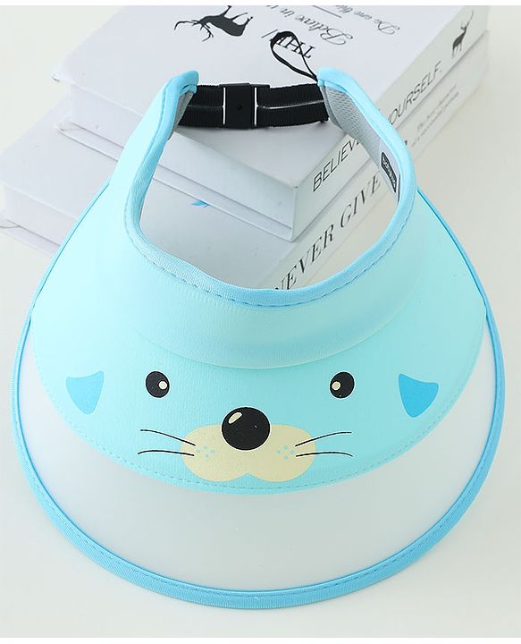 Babyhug Dog Print Baseball Caps -  Light Blue