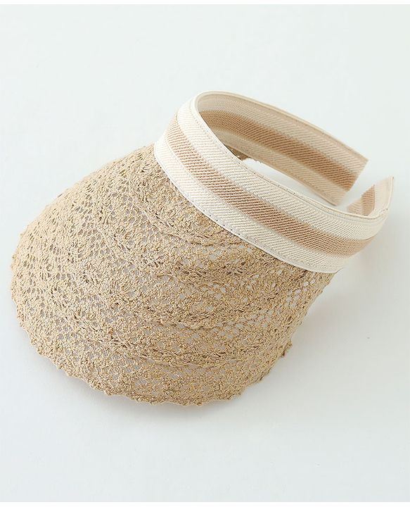 Babyhug Crochet Straw Hat  Brown - Diameter 37 cm
